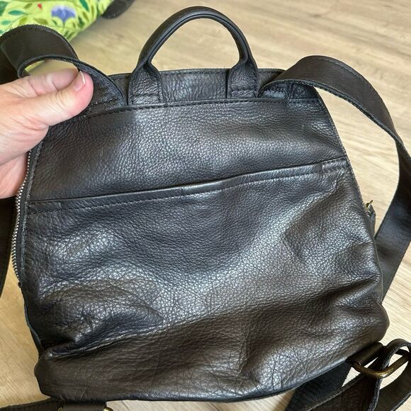 American Leather Co. Cleveland Midsize Black Butter Soft Leather Mini Backpack main image 5